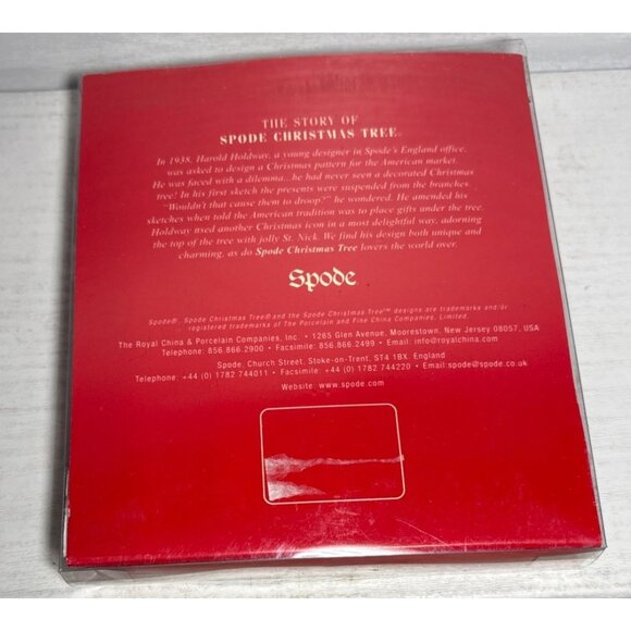 Spode Christmas Tree Star Shaped Ceramic Dish Peace Design 4.5 Inches New In Box - Picture 3 of 6